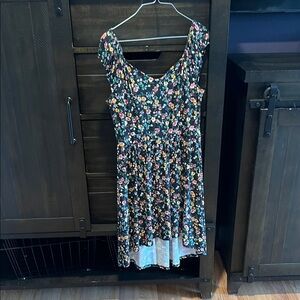 No Boundaries Floral Casual Dress - Black with Multicolor